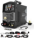 Sunstac 5 in 1 Plasma Cutter and Welder Combo, CUT/TIG/MIG/Flux MIG/MMA, 50A Plasma Cutter, 200A TIG and MIG, 180A STICK Welder, 110/220V Dual Voltage Multi-Functional Welder