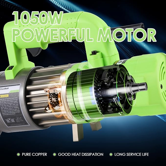 1050W Electric Rebar Cutter, Portable Rebar Cutter, Cutting up to 3/4 Inch 4-20mm #6 Rebar, Cutting Speed 1.5-2S RC20B (Light Green)