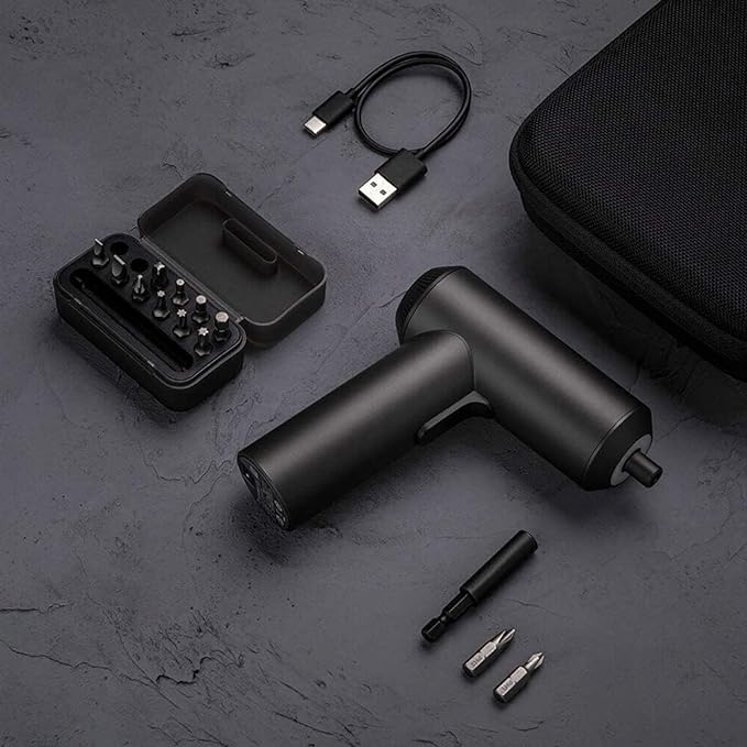 Xiaomi Electric Precision Screwdriver Set - MI 3.6V Cordless Power Small Screwdriver Kit with Portable Case 12 Steel Bits, USB-C Rechargable Mini Repair Tools for Electronics, Tablets, Laptop, Macbook
