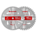 Revvsatrk Circular Saw Blade 10 in 40T&60T, 5/8" Arbor, Carbide Tipped Teeth, TCT Saw Blades for Cutting Various Wood, Plastic and Composite Materials, Fit Dewalt Craftsman Ryobi Milwaukee