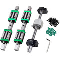HGR20-500mm Linear Slide Rails + 1PCS SFU1605-550mm Anti-Reverse Ballscrew with BF/BK12, Nut Housing, Coupling with 4pcs Bearing Block Linear Guide Rail Set High Precision CNC Parts for CNC
