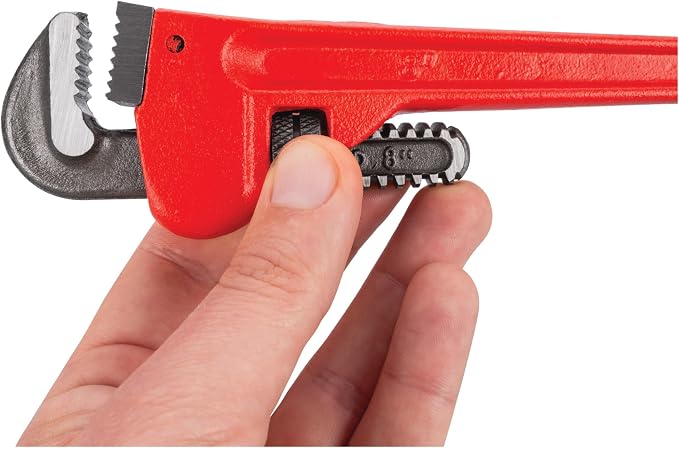 Performance Tool W1133-8B 8 in. Red Adjustable Pipe Wrench