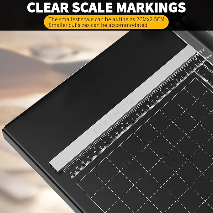 36 Inch Manual Precision Rotary Paper Trimmer,Heavy Duty Rolling Cutter Tool,Professional Rolling Trimmer for Cutting Photo Paper,Card Stock,Office Paper