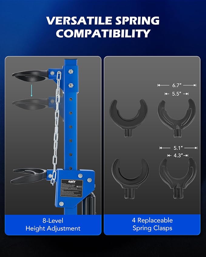 OMT Hydraulic Strut Spring Compressor with 1 Ton Rated Compression Force