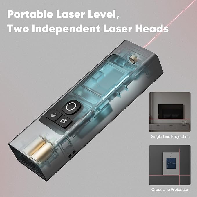 Laser Measure - 393 FT Laser Distance Meters, Type-C Rechargeable Laser Measuring Tool- Area/Volume/Pythagorean for Construction, Tiling, DIY with 1.4" Black LCD