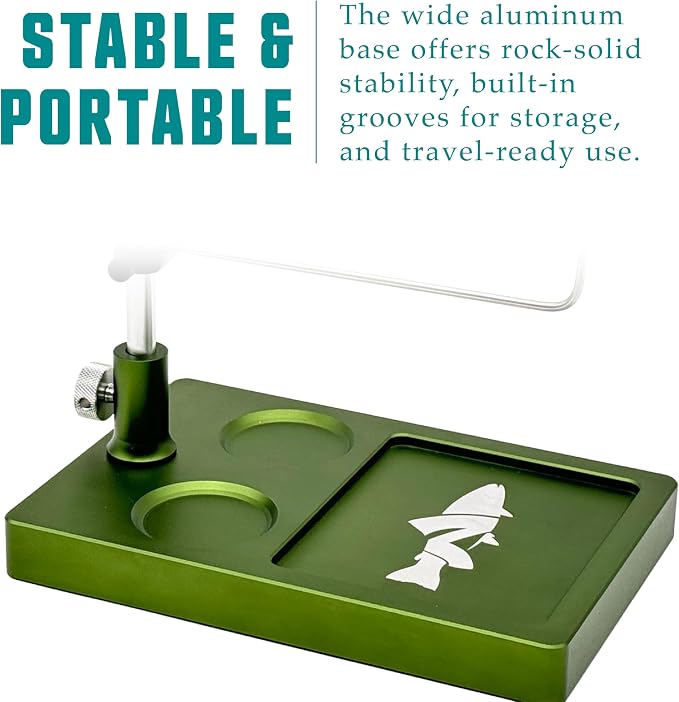 V2 Rotary Fly Tying Vise w/Travel Base, Olive