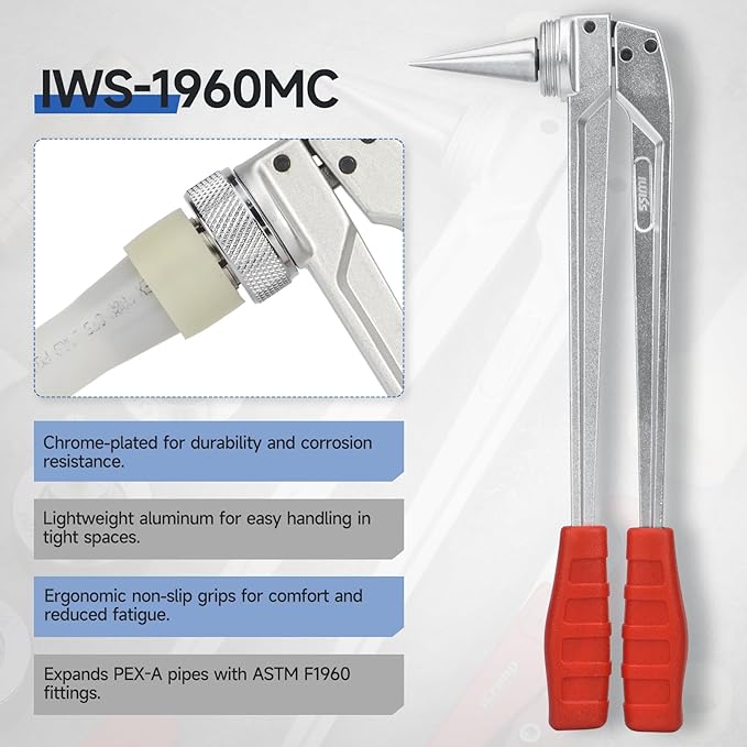 iCrimp 3/8,1/2,3/4,1-inch ProPEX Expanding Tool Kit with Pipe Cutter for ProPex Fitting meets ASTM F1960