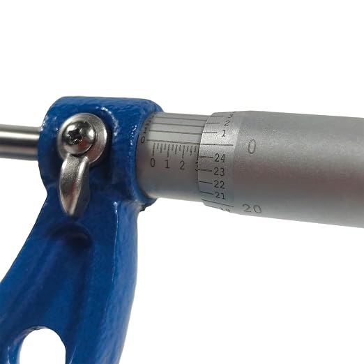 HFS(R) 4-5" Outside Micrometer with 0.0001" Accuracy, Carbide Anvil and Laser-Etched Scale