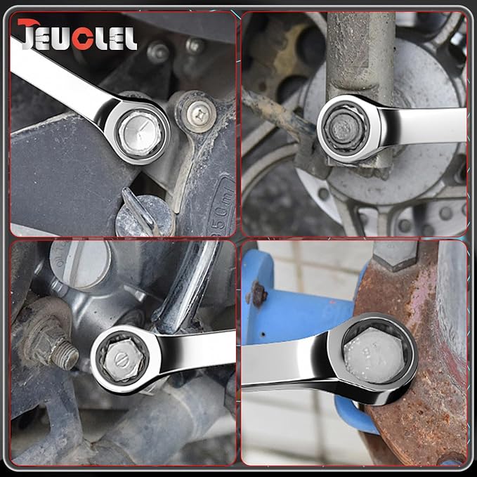 6PCS Engine Motor Mount Socket Rear Camber Adjusting Wrench Set | Universal, 16mm, 17mm, 18mm, 19mm, 21mm, 24mm, Car Engine Fixing Screws, Oil Filter Removal Wrench Kit, Wheel Alignment