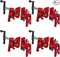ATPEAM Wood Gluing Pipe Clamp Set | 4 Pack 3/4’’ Heavy Duty Cast Iron Quick Release Pipe Clamps for Woodworking with Unique Foot Design (4, 3/4'')