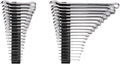 TEKTON Stubby and Standard Combination Wrench Set, 38-Piece | WCB95909 | (1/4 - 1-1/4 in.), Modular Organizers, Chrome Finish