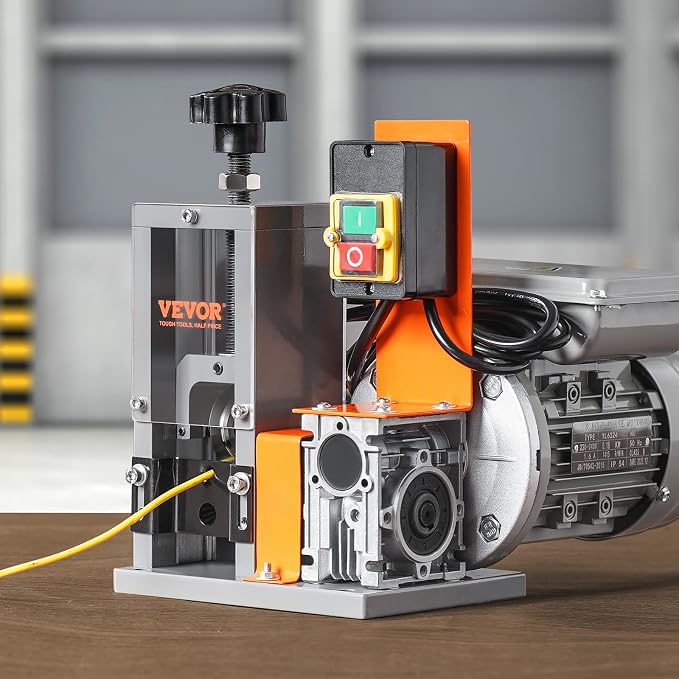 VEVOR Electric Wire Stripping Machine, 0.06''-1.18'' Automatic Wire Stripper, 180 W, 60 ft/min with Visible Stripping Depth Reference Electric Wire Stripper, Copper Stripper
