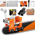 Chainsaw Sharpener Jig,10 Tungsten Bits & Çarry Bag for 4-22" Chains | Universal Portable Manual Hand Çank Chain Saw Blade Sharpener Tool Kit Accessories for Sharpening