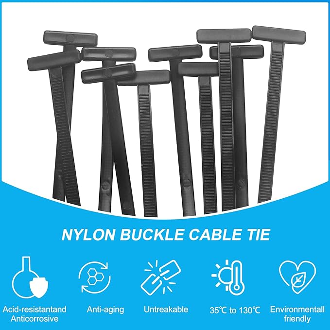 100 Pcs Automotive Universal Nylon Tie Buckles, Heavy-Duty Self-Locking, New Multifunctional Automotive Fasteners for DIY Auto Repair, Home & Office Use