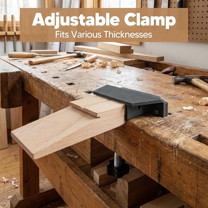 Vaveren Wooden Bench Pin Workbench Tool Portable Accessories Jewelry Bench Jewelry Making Tool for Cutting Filing DIY Finishing Drill