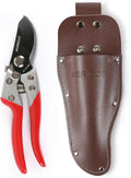 AGRICUT Pruning Shears, 7/8-Inch Cut Capacity Hand Clippers, Bypass Pruners, Gardening Scissors with Sharp Steel Blade (Aluminum Handle, High Carbon Steel PRO with Sheath)