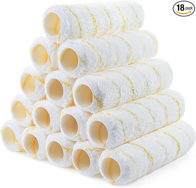 Bates- Paint Roller Covers, 9", Pack of 18, Covers for Paint Rollers 9 Inch, 9 Inch Paint Roller Covers, Paint Roller Cover, Paint Roller Covers 9 Inch, Large Paint Roller Covers