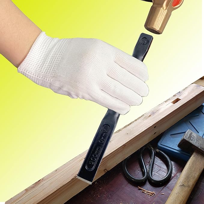 WEDO 3PCS Flat Chisel Set, 8",10",12", Industrial grade, CR-V Steel, Die-forged, Heat Treatment, Surface Black Polishing