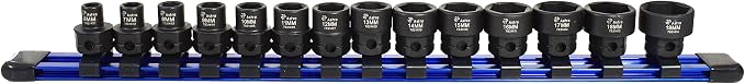 Astro Tools 78314 14-Piece 3/8" Drive Low Profile Nano Impact Sockets - Metric