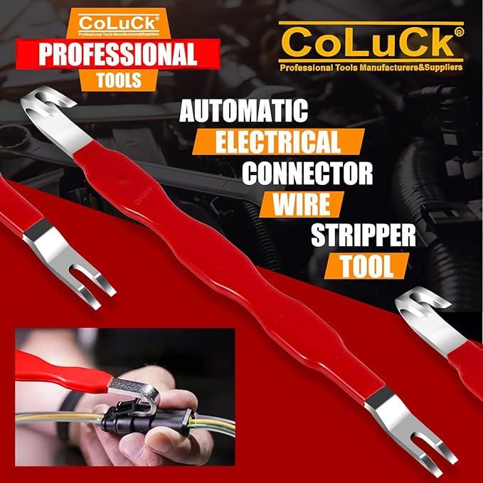 Electrical Disconnect Pliers 37960, Electrical Connector Separator 13120, 8in Automotive Tools Electrical Connector Pliers, Automotive Tools for Push Tab Style Plugs (2-Piece Set)