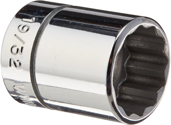 Williams B-1219 3/8 Drive Shallow Socket, 12 Point, 19/32-Inch