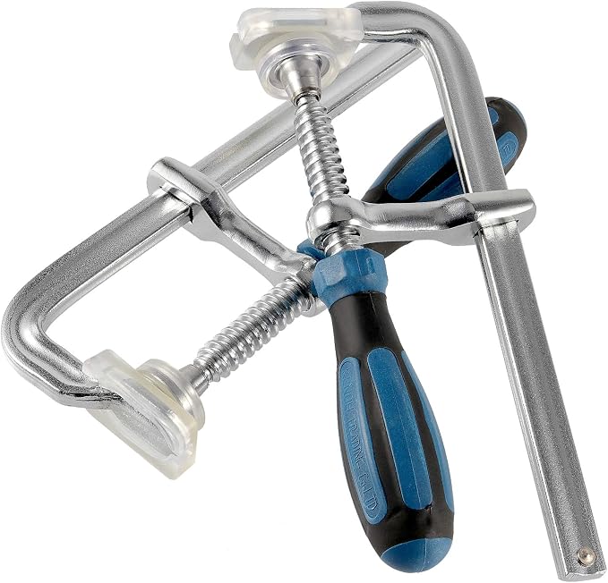 6 Pack 6 Inch Bar Clamps, Heavy Duty F Clamp, Steel Drop Forged Bar Clamps for Woodworking, Metal working, Welding, DIY Carpentry