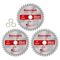 3 Pack 3 Inch 36 Tooth Carbide Circular Saw Blade for Wood, Plastic, PCV, Acrylic, Aluminum with 7/16" Arbor, 3/8" Bushing, Fit Dewalt Craftsman Ryobi Milwaukee