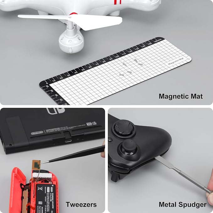 STREBITO Mini Electric Screwdriver Set, 70 in 1 Small Electric Screwdriver - 64 S2 Preicison Bits, 5 Torque Settings, 4 LED Lights, Mini Power Screwdriver Repair Tool Kit for PC Electronic (Standard)