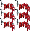 ATPEAM Wood Gluing Pipe Clamp Set | 6 Pack 3/4’’ Heavy Duty Cast Iron Quick Release Pipe Clamps for Woodworking with Unique Foot Design (6, 3/4'')