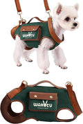 Wakytu Dog Lift Harness Dog Carrier Sling for Small Dogs & Cats,S | stylish puppy sling carrier with handle & pocket,adjustable leash,walking & travel