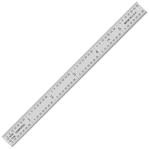 PEC Tools 6" Flexible Mechinist Rule, High-Quality Stainless Steel, 3R Graduation (1/32", 1/64", 1/10", 1/50"), PEC Pocket Metal Ruler Trusted by Professionals Since 1960, Made in USA