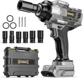 DIYtoolifz Cordless Impact Wrench 1/2 inch for Dewalt 20v Battery, 1000FT-LBS(1360N.m) Brushless Electric Impact Gun, High Torque Power Impact Driver with 6Pcs Sockets & Storage Case (Tool Only)