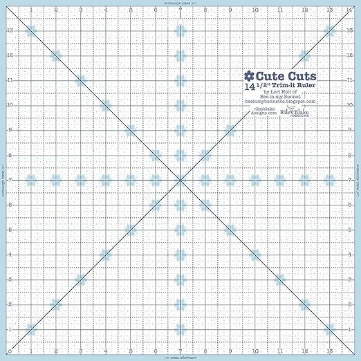 Riley Blake Designs Lori Holt Trim It Ruler 14.5" Square (STTI-21862)
