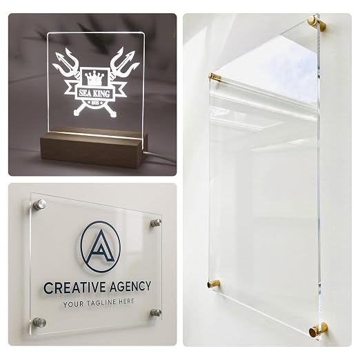 8X10 Plexiglass Sheets 1/8 inch Thick,3mm Clear Acrylic Sheet, Plexi Glass Panel for DIY Project, Craft, Window Glass, Picture Frame, Table Top,Acrylic Sign and Wedding Invitation 2 Pack