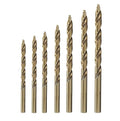Drill America ZMPOUGSC7 GSC Series 7 Piece Cobalt Stepped Point Drill Bit Set