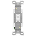 ENERLITES 4-Way Toggle Light Switch, Four Way, Side Wiring, Copper Wire Only, Grounding Screw, Residential Grade, 15A 125VAC 60Hz,UL Listed, 84150-W, White