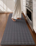 Color&Geometry Anti Fatigue Cushioned Kitchen Floor Mats,24"X71",Long Runner Rug Non Slip Waterproof,Memory Foam Padded Standing Mat for Front Sink,Grey