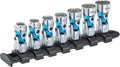 Titan 66840 7-Piece 1/4-Inch Drive Metric Auto Flex Universal Socket Set, 12-Point, 6mm to 13mm