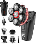 Head Shavers for Bald Men, 7D Head Shaver with LED Display, 3 Adjustable Modes, 10000 RPM High Speed Motor, IPX8 Waterproof, USB Fast Charging, Melanic Black Gifts for Men Husband Father