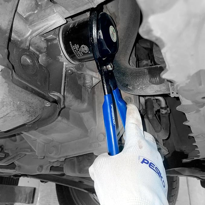 12" Adjustment Oil Filter Wrench Pliers, 60mm to 102mm | Universal Oil Filter Removal Tool for Easily Remove Engine Oil Filter