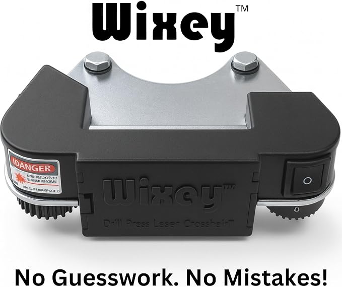 Wixey WL133 Drill Press Laser Crosshair – Long-Lasting Easy-Use Portable Drill Press Guide – Thin Precision Laser Alignment Tool – Perfect Drilling Machine for Accurate Setup Where Needed