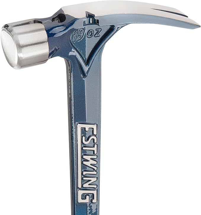 ESTWING Ultra Series Hammer - 19 oz USA Made Rip Claw Framing Hammer with Smooth Face & Shock Reduction Grip - E6-19S