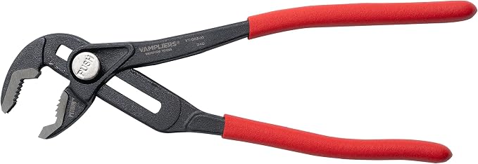VAMPLIERS PYTHON 10" Plumbers Slip Joint Pliers Water Pump Pliers Quick Adjusting Groove Joint with Unique Screw Extractor Jaws