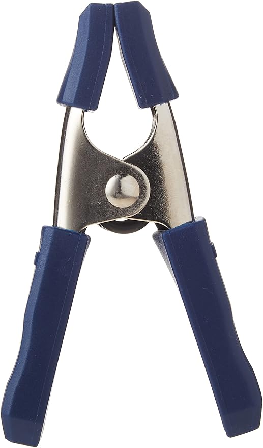 IRWIN Tools QUICK-GRIP Metal Spring Clamp, 1-Inch (222601) , Blue (Pack of 2)