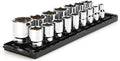 TEKTON 1/2 Inch Drive 6-Point Socket Set, 16-Piece (3/8 - 1-5/16 in.) | SHD92001 | (3/8 - 1-5/16 in.), Shallow, Socket Rail