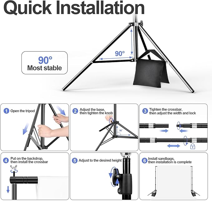 EMART Green Screen Backdrop Kit 8.5x10FT with 3Pcs 10x12FT Backdrop