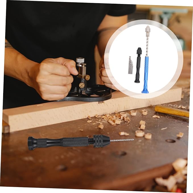 Angoily 5sets Hand Drill Bits for Jewelry Making Steel Pin Vise Resin Drilling Tools Compact and Convenient for Crafts and Projects