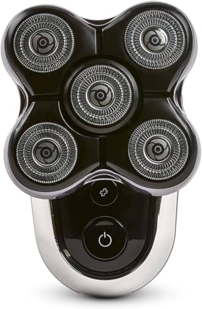 Remington Balder Deluxe XR7100, Head Rotary Shaver with Titanium Blades & Storage Pouch for Bald Men Wet/Dry Shaving with 5 Dual Track Flexing Heads and Pop-Up Trimmer
