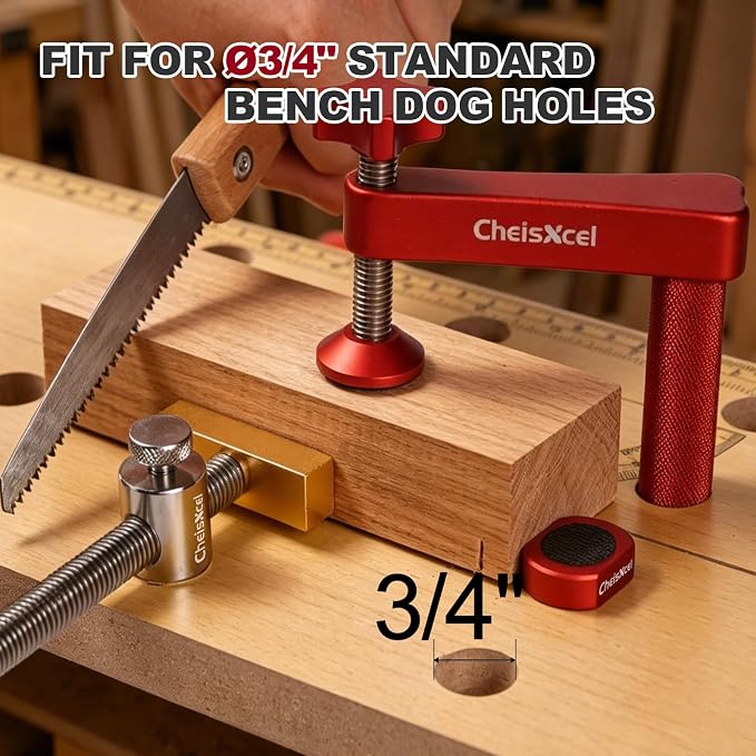 8pcs 3/4" Bench Dog Clamp Horizontal & Vertical for Woodworking