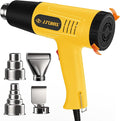 Heat Gun 572&1112℉ Dual Temperature Control Rapid Heating Heavy-Duty Hot Air Gun Kit, Includes 4 Nozzles, Suitable for Crafts, Heat Shrink PVC, and Paint Removal(JF-2001W)